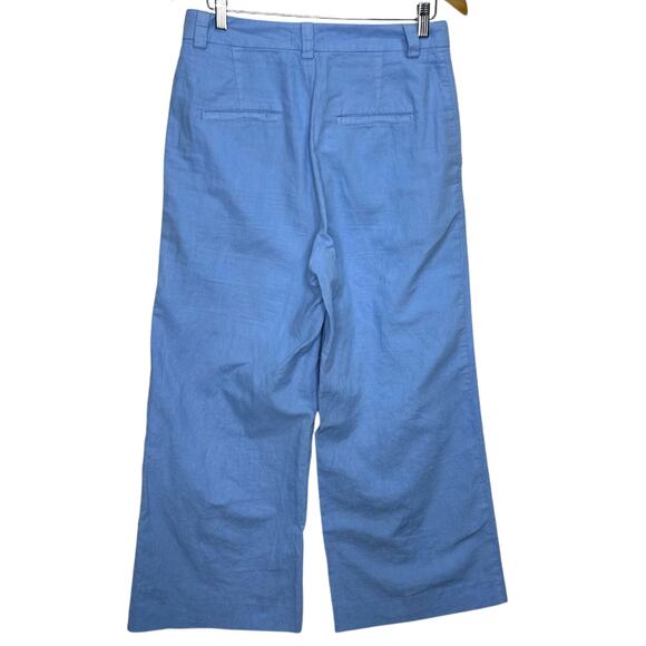 CLOSED Barton Wide Leg Linen Cotton High Rise Pants Blue Size 28 - Picture 4 of 9